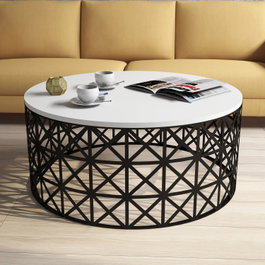 Hanah Home Selin Metal Ferforje Blanco y Negro